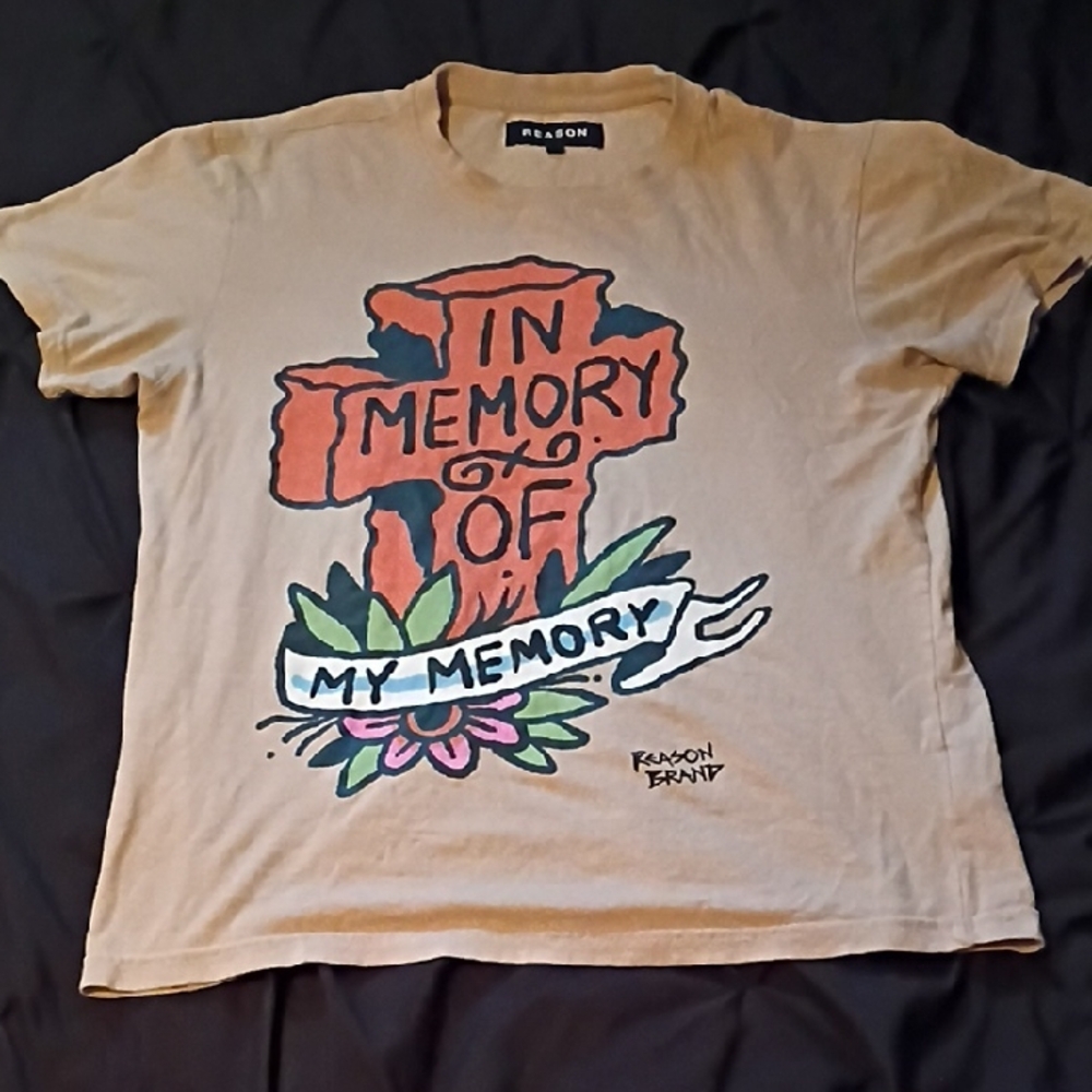 Reason Tan Tee with Graphic Design
